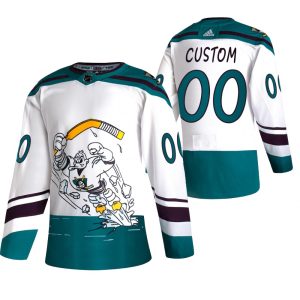 Anaheim Ducks Pelipaita 2021 Reverse Retro Tilpasset Special Edition Authentic Valkoinen